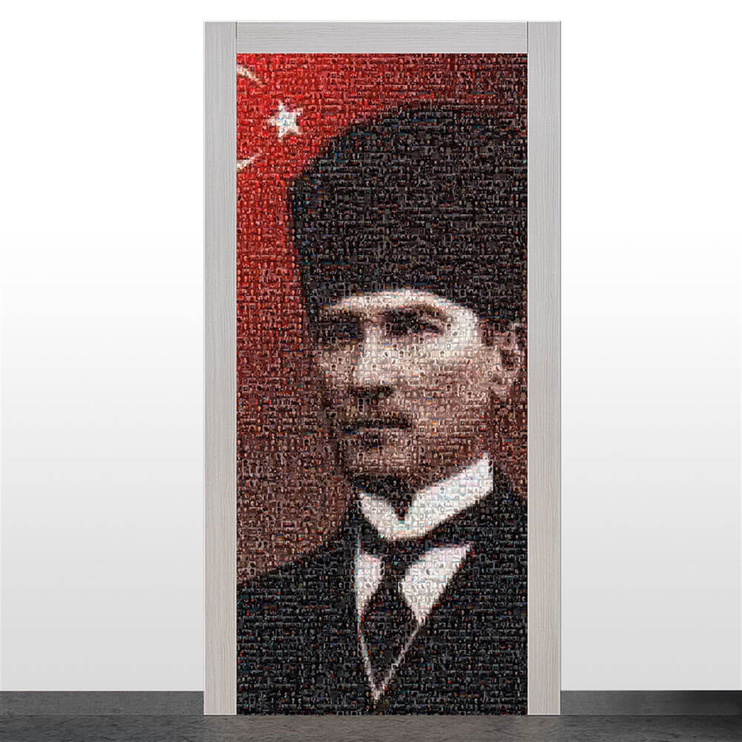 Atatürk ve Bayrak Kapı Giydirme