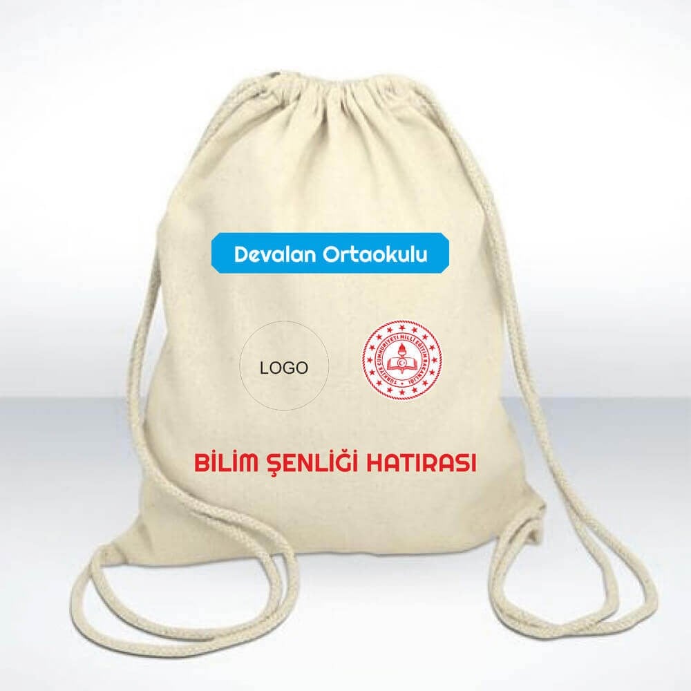 Bilim Fuarı Baskılı Bez Sırt Çantası