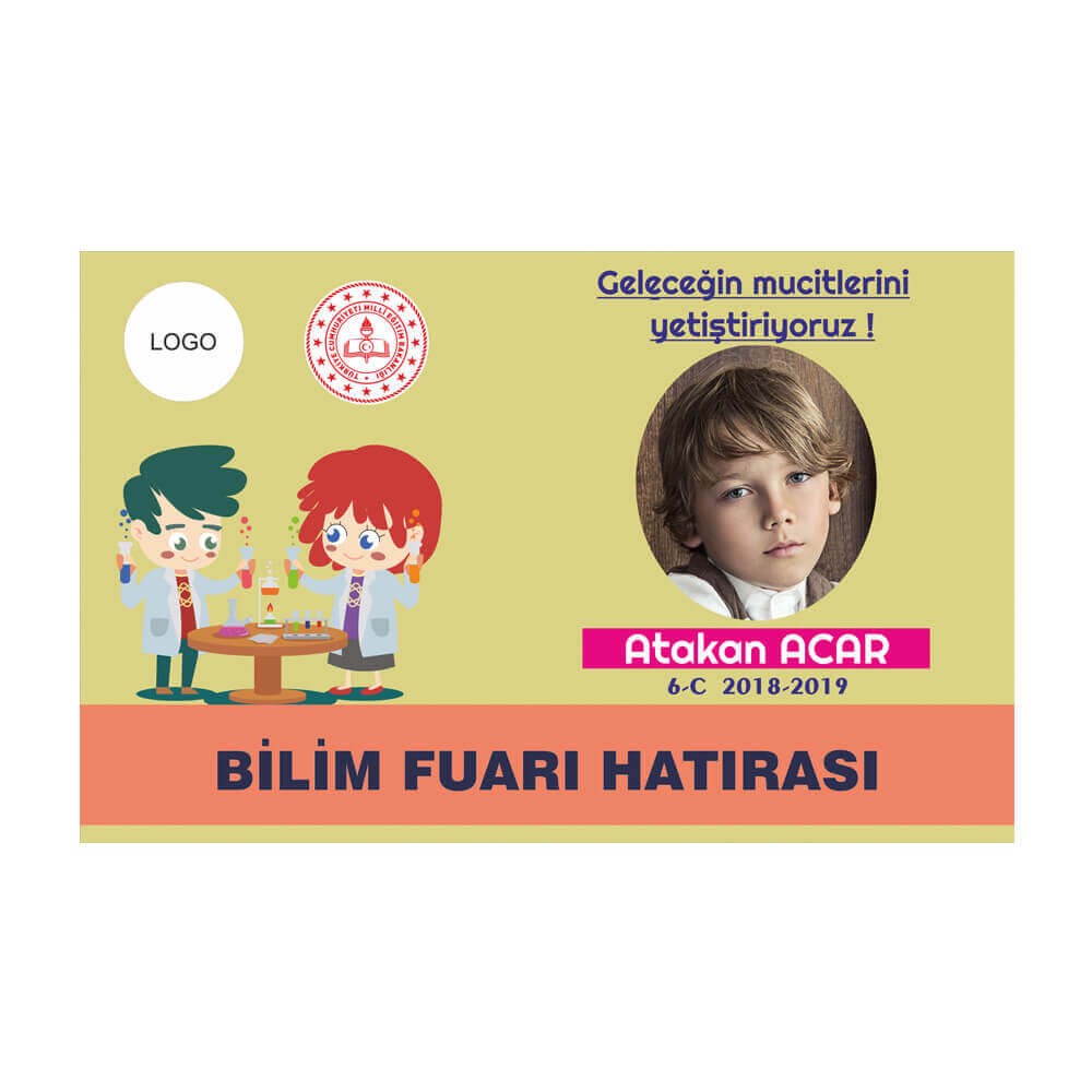 Bilim Fuarı Hatıra Magneti (Resimli - İsimli)