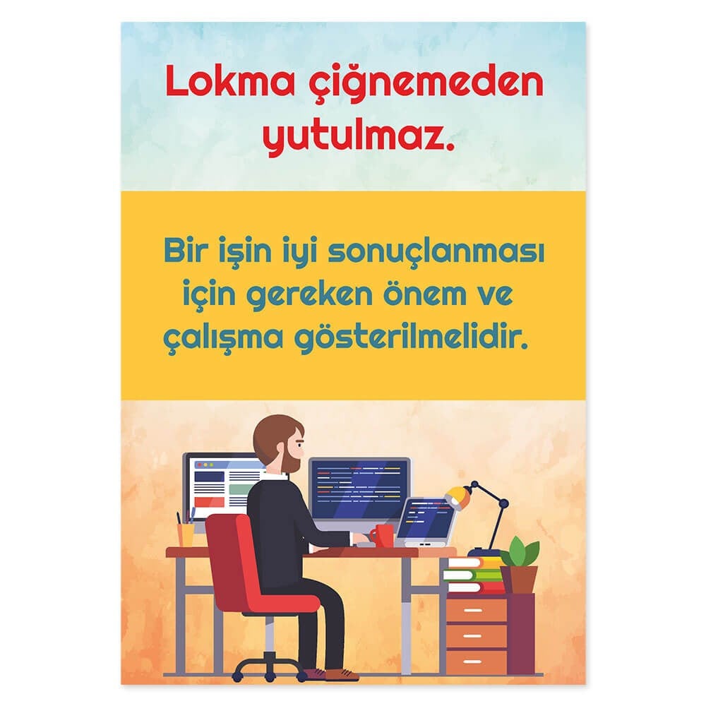 Çalışmak ( Değerler Eğitimi Afişi )