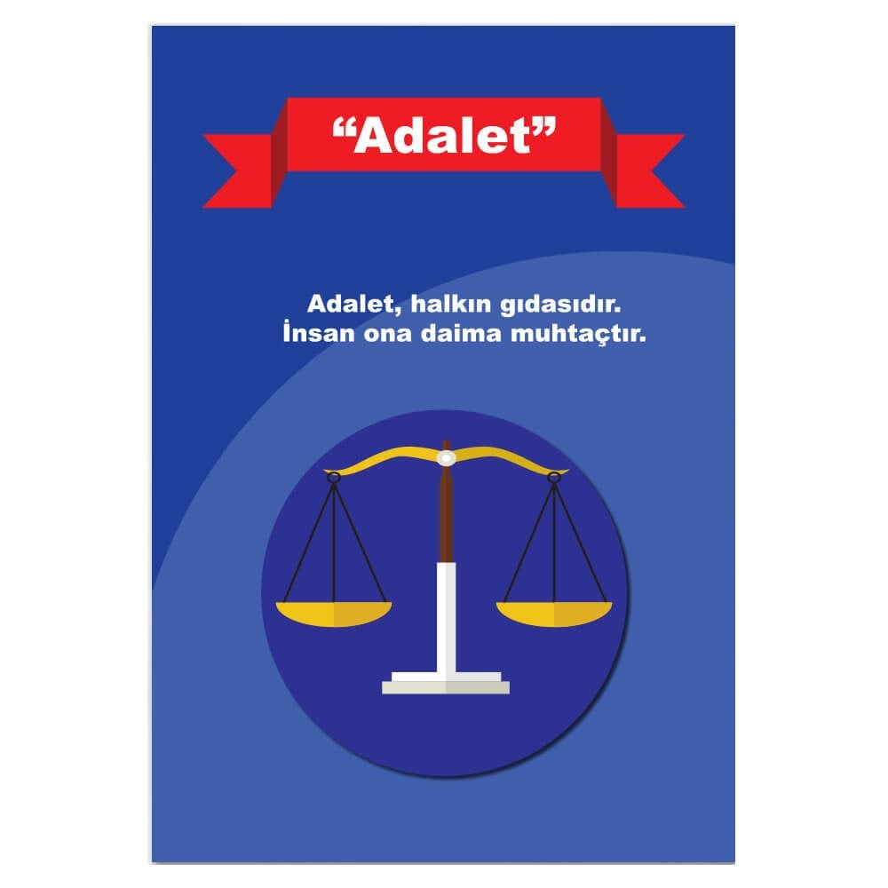 Değerler Eğitimi Afişi (Adalet)