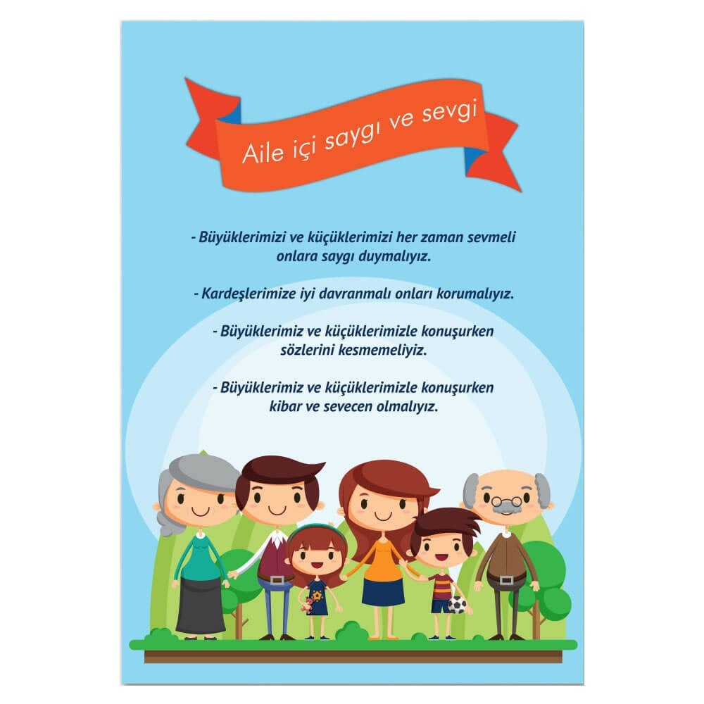 Değerler Eğitimi Afişi (Sevgi-Saygı)