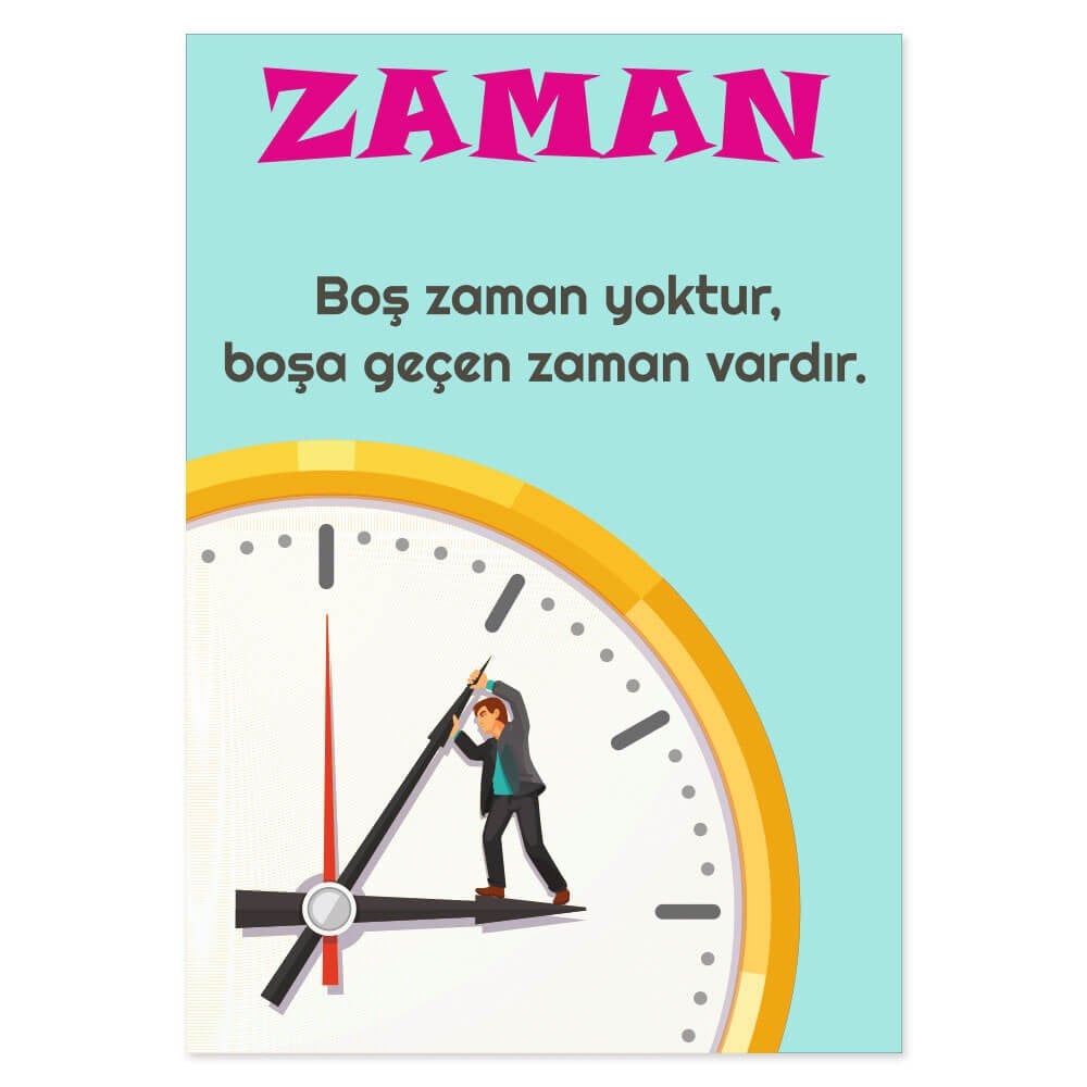 Değerler Eğitimi Afişi (Zaman)