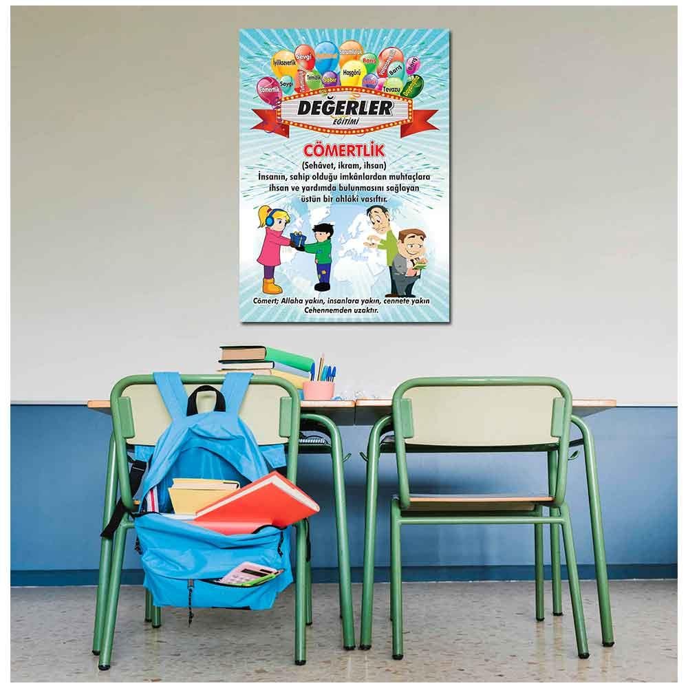 dgr3Cömertlik Ders Afişi DeğerlerimizDeğerler Eğitimi AfişleriOkularenkkat