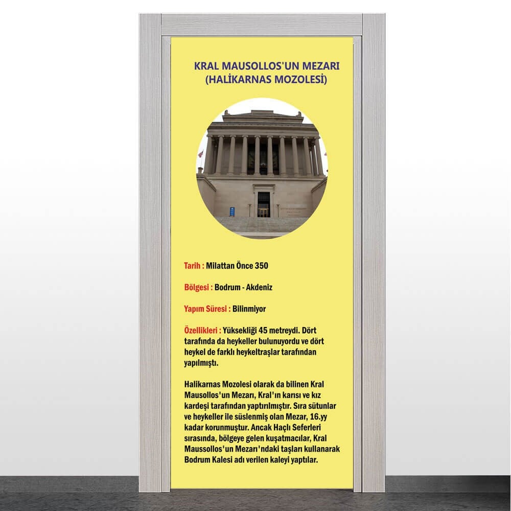 Dünyanın 7 Harikası - Kral Mausollos'un Mezarı Kapı Giydirme