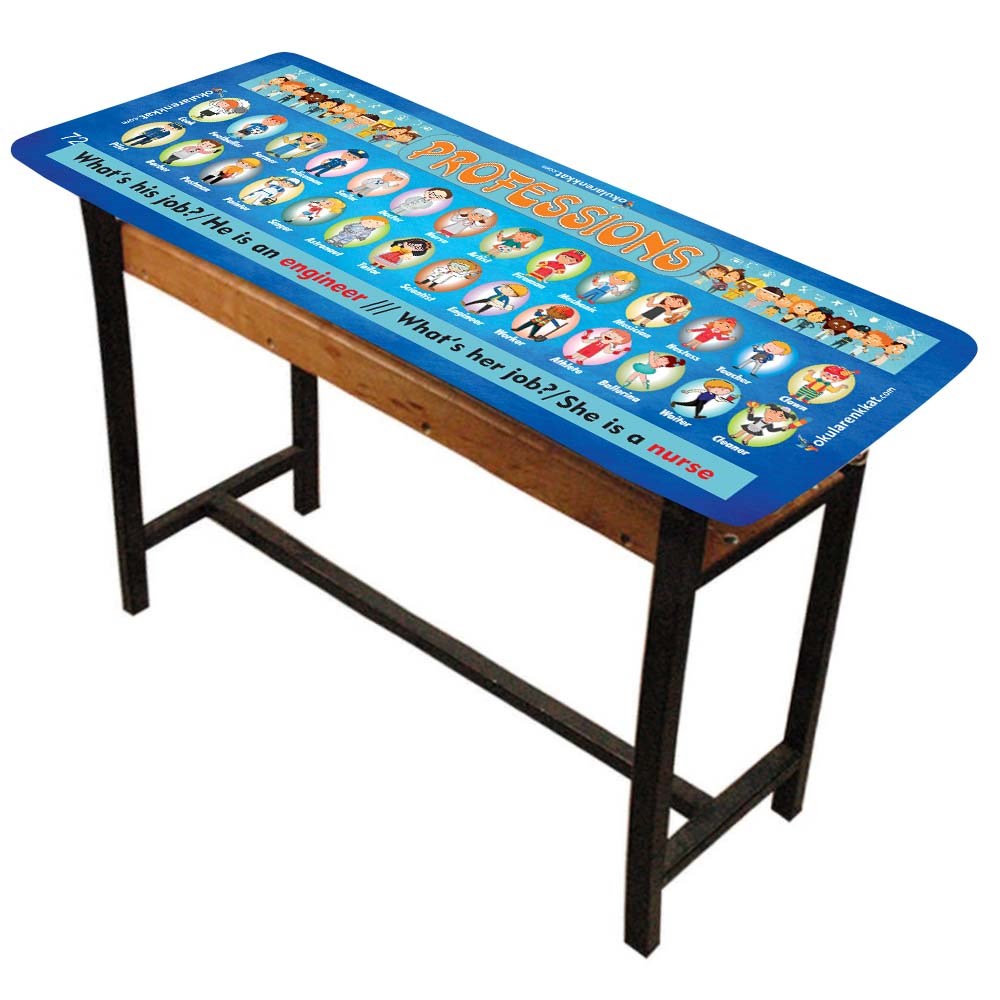 gzl61İngilizce Meslekler Gizil Öğrenme Lastikli Sıra ÖrtüsüGizil Öğrenme Baskılı Sıra ÖrtüsüOkularenkkat