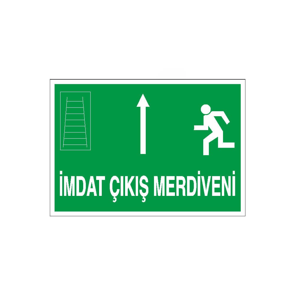 İmdat Çıkış Merdiveni Yukarı Ok