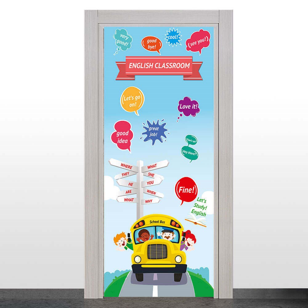 İngilizce Sınıfı Kapı Giydirme 
