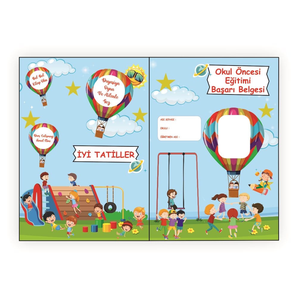 krn2Okul Öncesi Eğitimi Başarı Belgesi - Anaokulu Öğrenci KarnesiKarne DosyasıOkularenkkat