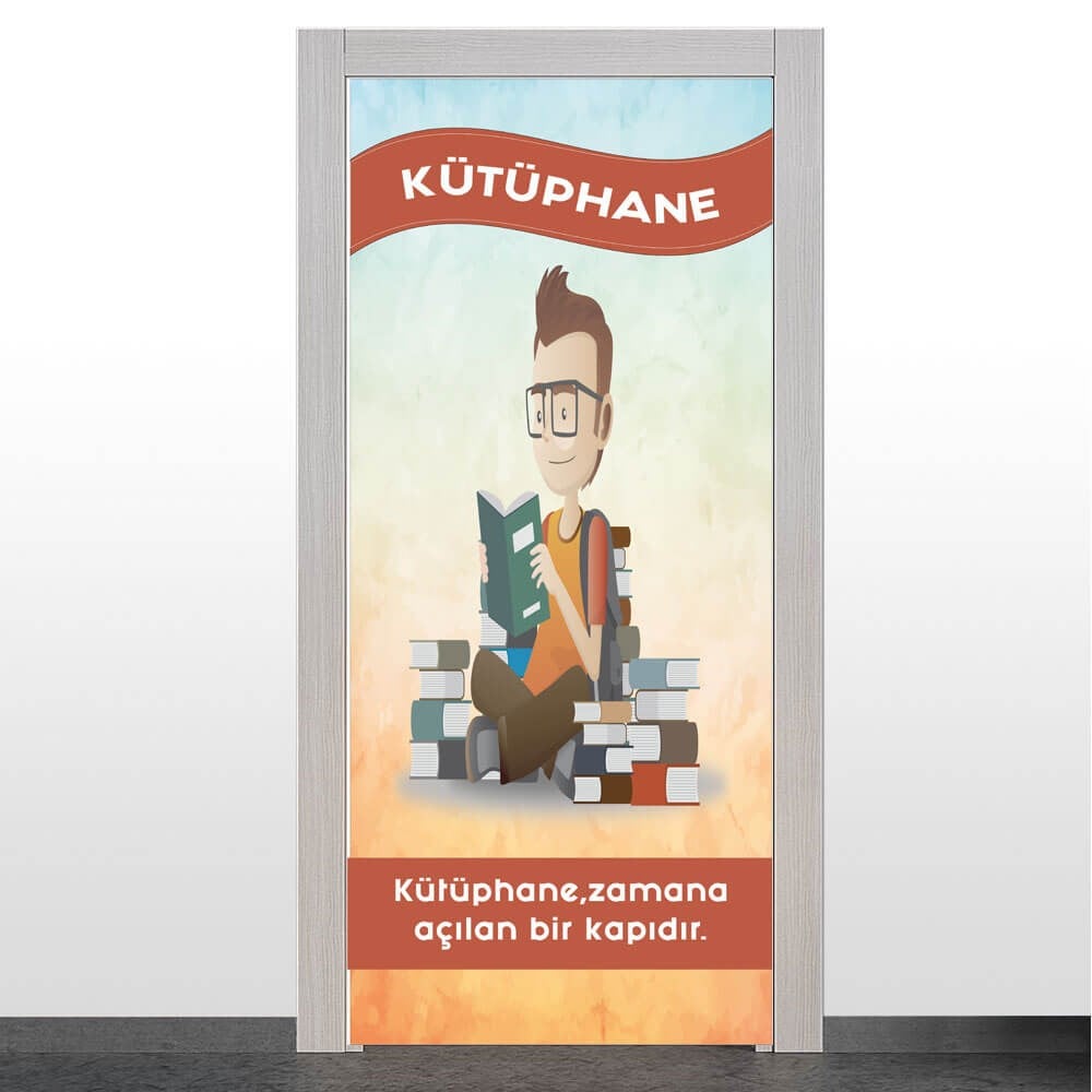 Kütüphane Kapı Giydirme