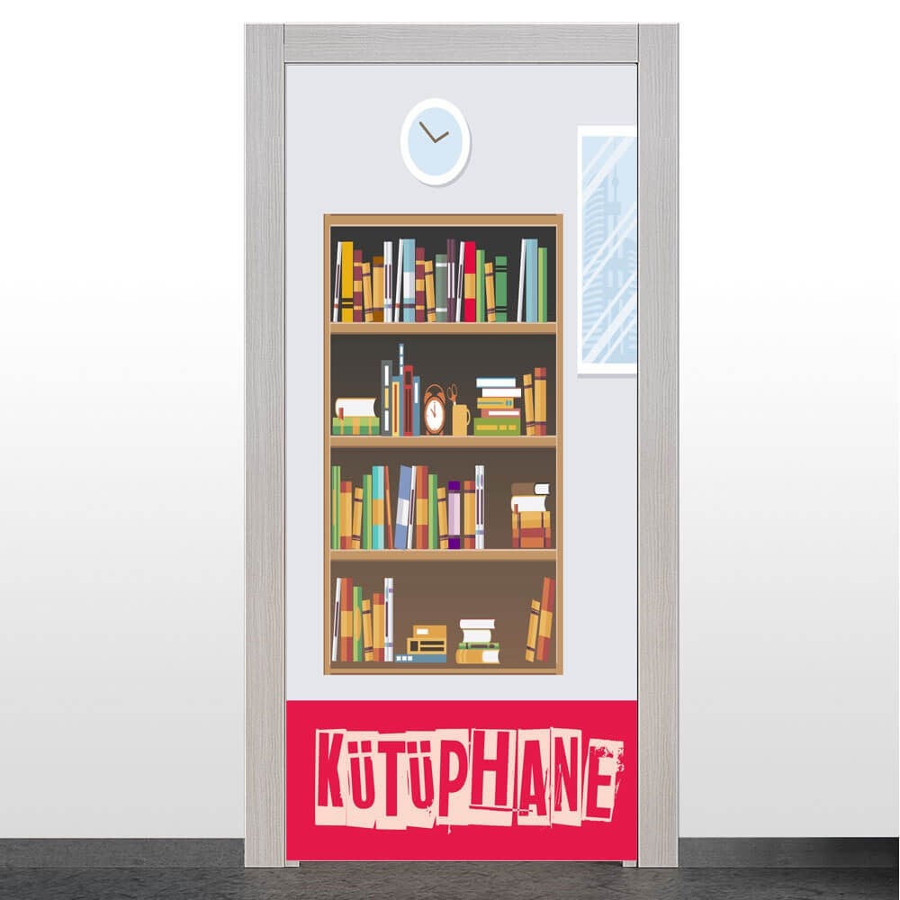 Kütüphane Kapı Giydirme