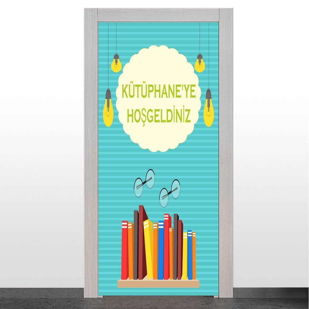 Kütüphane Kapı Giydirme