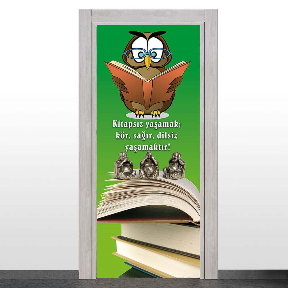 Kütüphane Kapı Giydirme