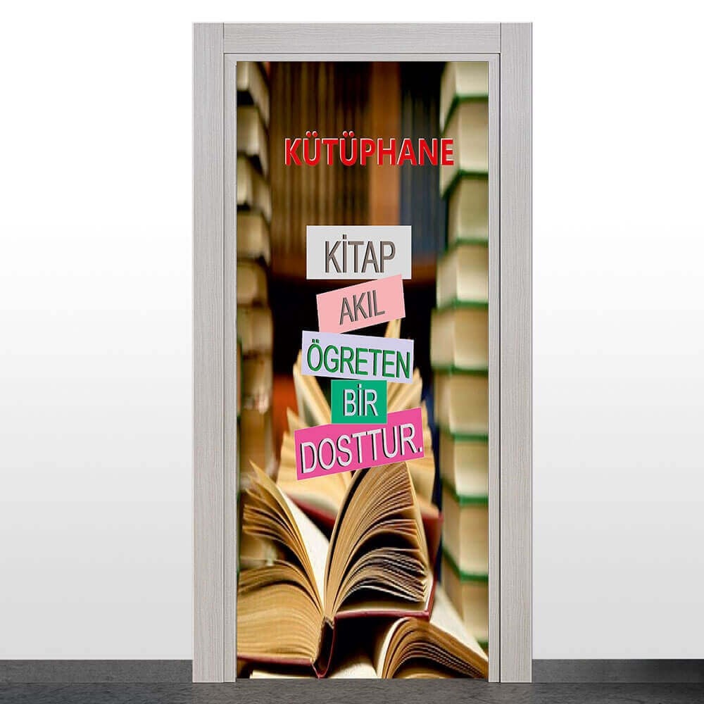 Kütüphane Kapı Giydirme
