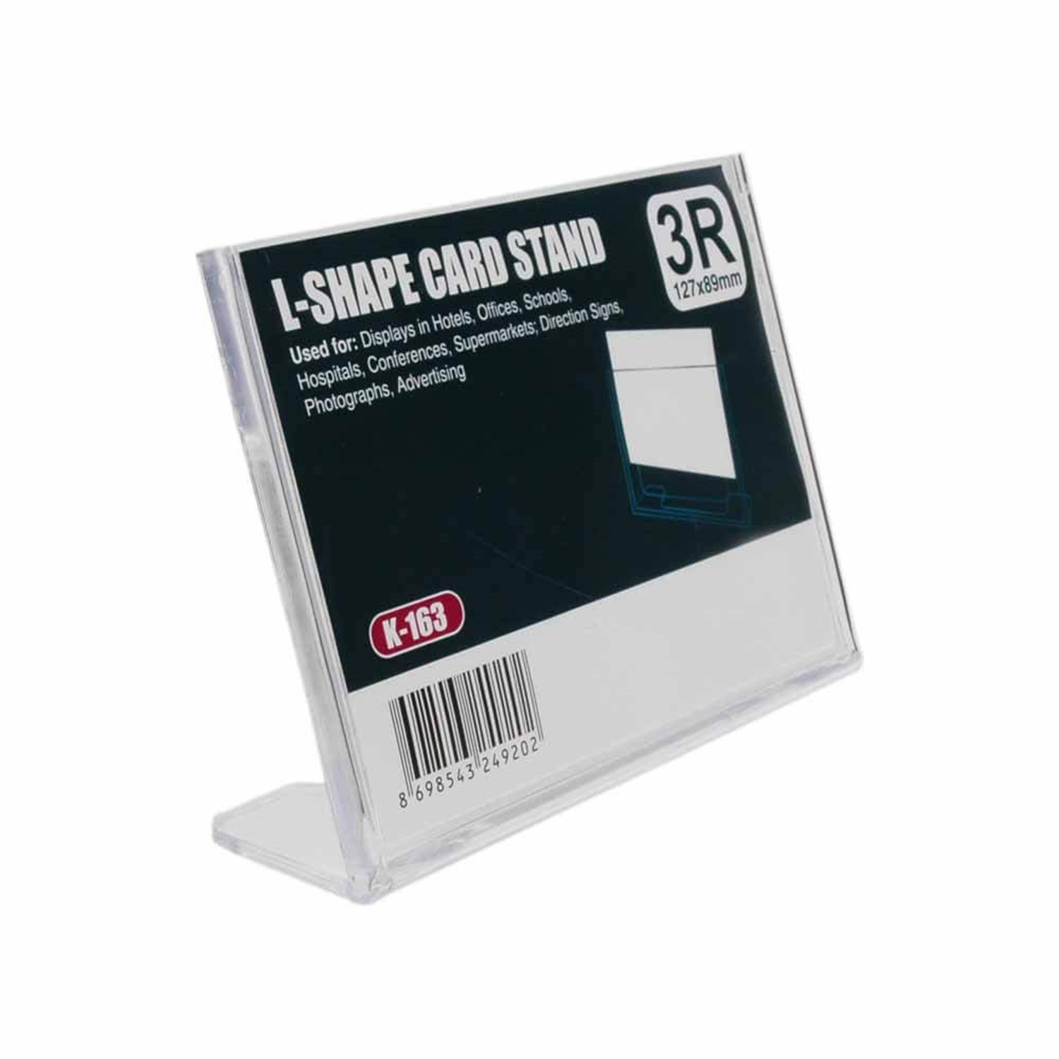 Masaüstü Yatay Föylük L Tipi(127X89mm)