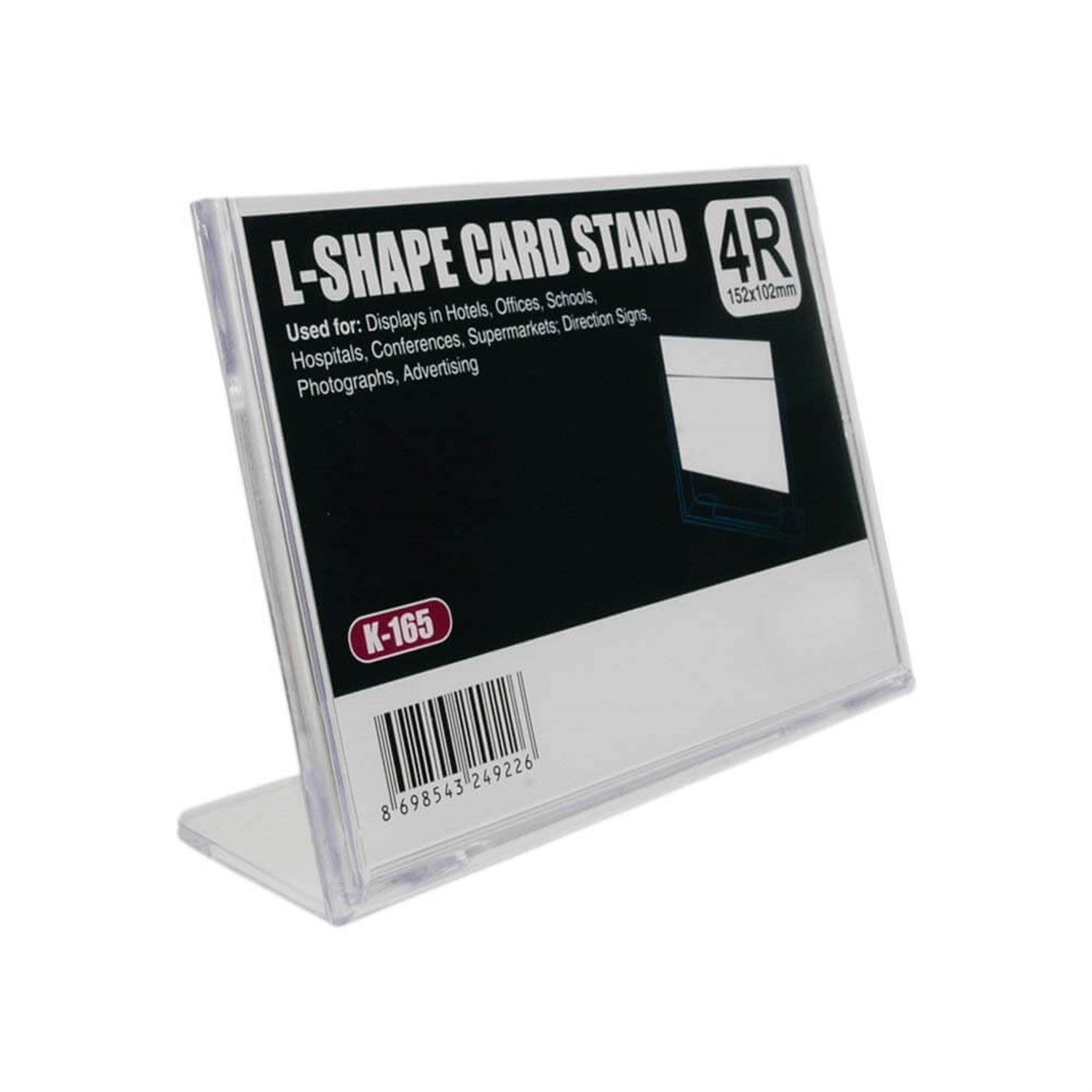 Masaüstü Yatay Föylük L Tipi(152X102mm)