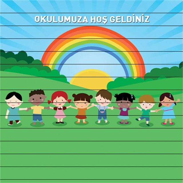 Okulumuza Hoşgeldiniz Merdiven Giydirme