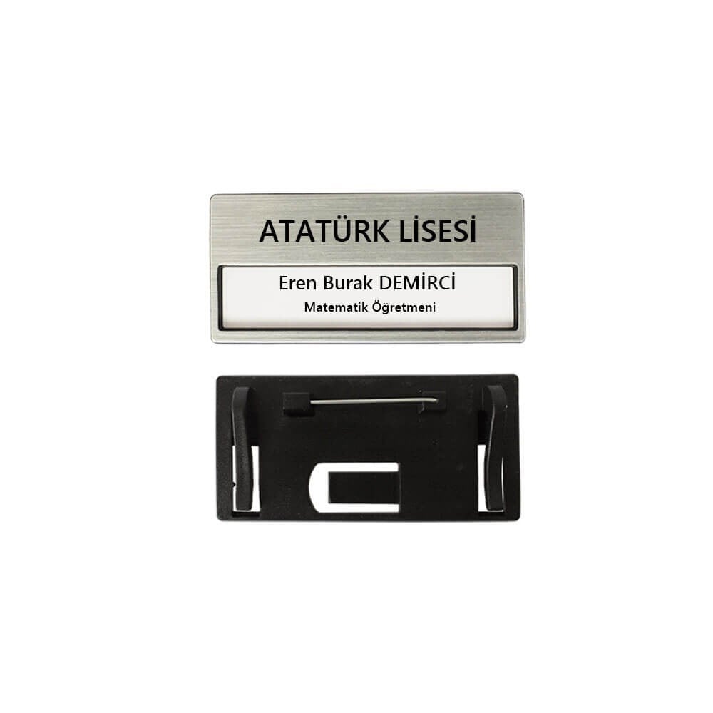 Mıknatıslı Yaka Kartı (Gümüş)