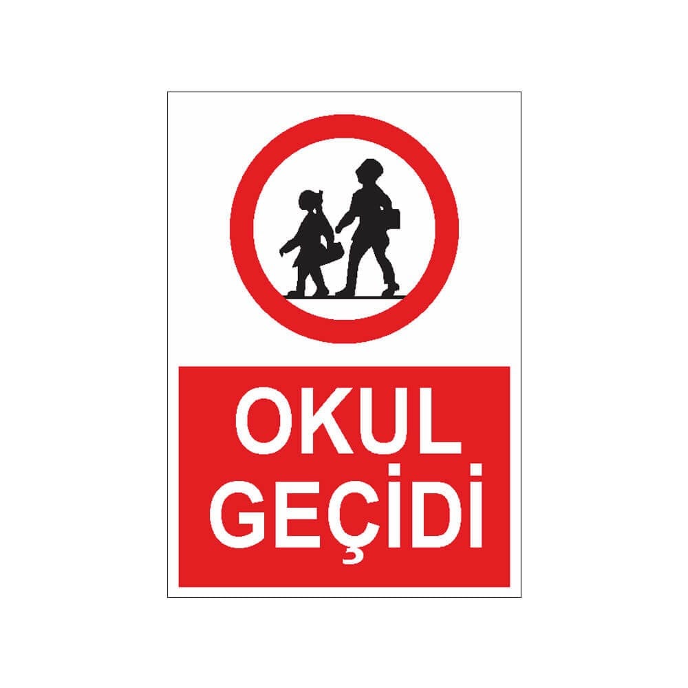 Okul Geçidi Uyarı Sticker