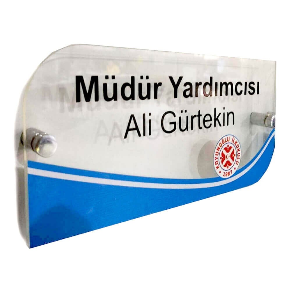 Okul Kapı İsimliği (Pleksi - 12x25cm)