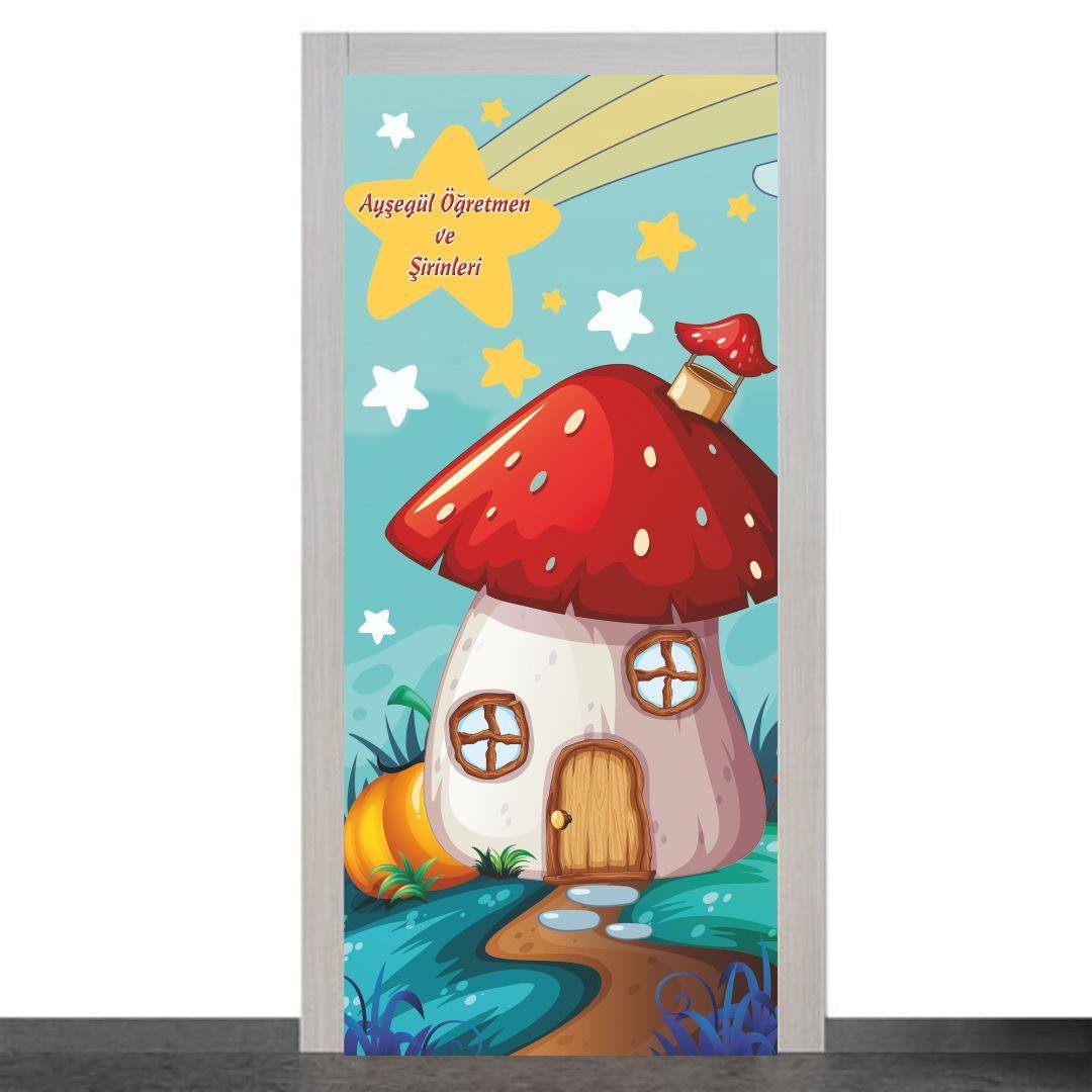 ork-kg385-LaminasyonsuzÖğretmen ve Şirinleri Sınıf Kapı Giydirmeİlkokul kapılarıOkularenkkat