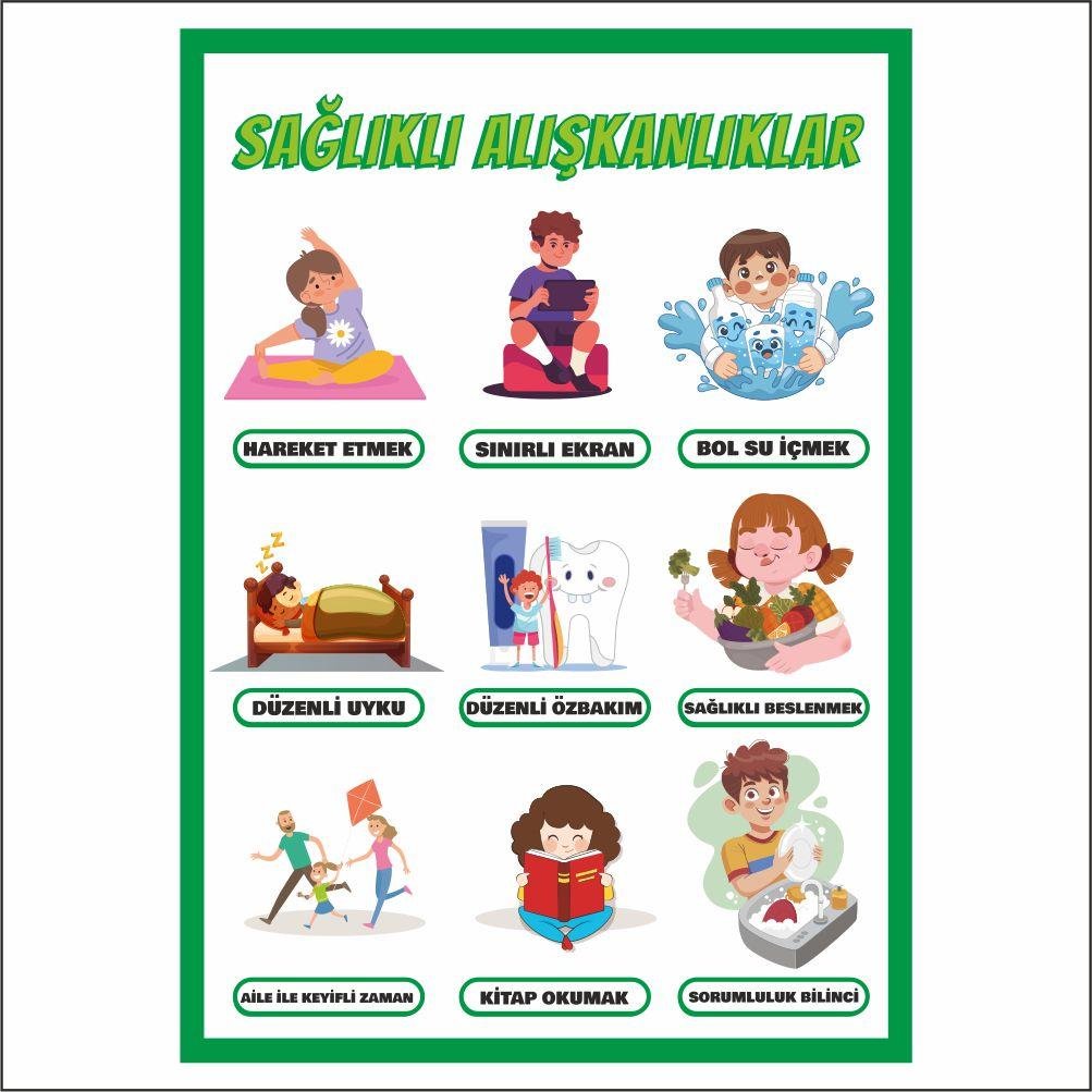orkegtmsaglıklıalışkanlıklarSağlıklı Alışkanlıklar PosterEğitim - Okul PosterleriOkularenkkat