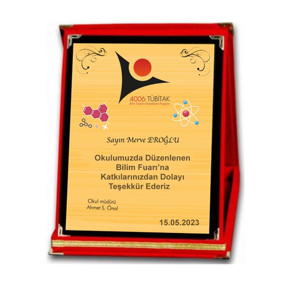 orktbtkplkt4Bilim Fuarı Plaket (12x16)Genel PlaketlerOkularenkkat