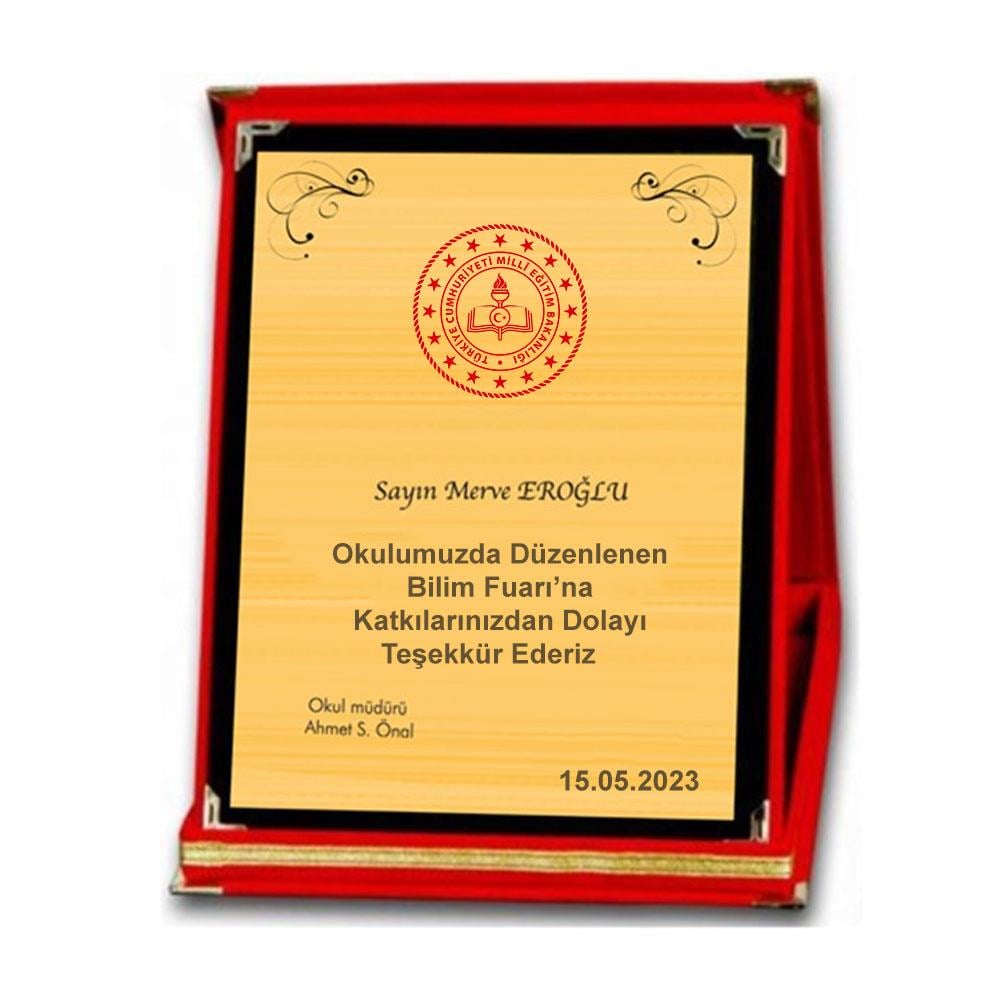 orktbtkplkt5Bilim Fuarı Plaket (12x16)Genel PlaketlerOkularenkkat