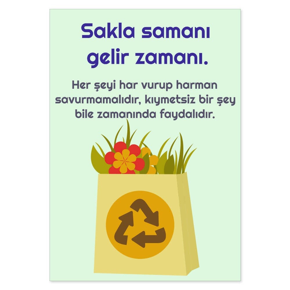 Sakla Samanı Gelir Zamanı ( Değerler Eğitimi Afişi )