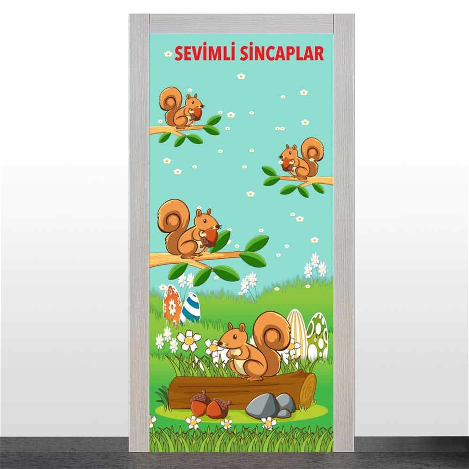 Sevimli Sincaplar Kapı Giydirme