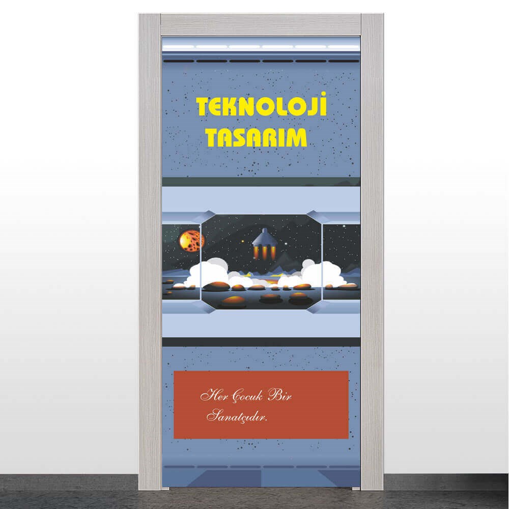 Teknoloji Tasarım Sınıfı Kapı Giydirme