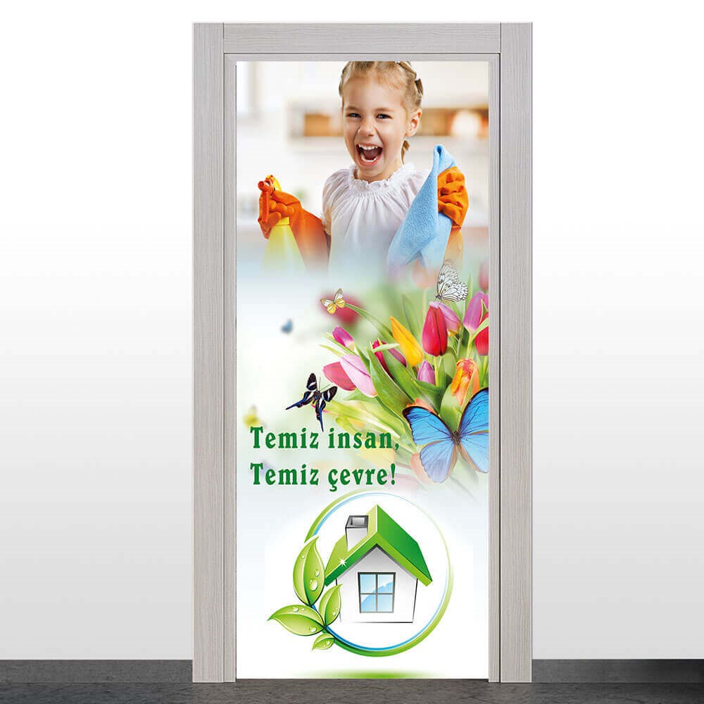 Temizlik Temalı Değerler Kapı Giydirme