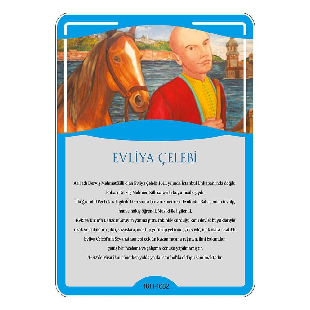 Türk Büyükleri - Evliya Çelebi Afişi