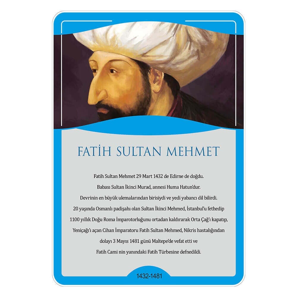 Türk Büyükleri - Fatih Sultan Mehmet Afişi