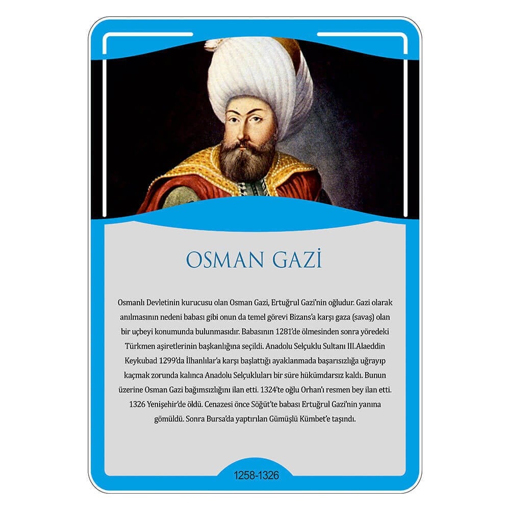 Türk Büyükleri - Osman Gazi Afişi