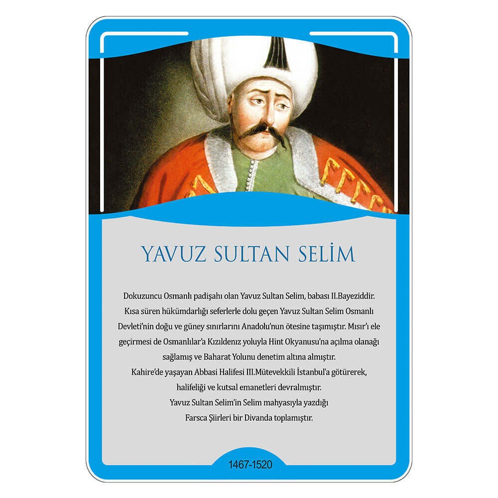 Türk Büyükleri - Yavuz Sultan Selim Afişi