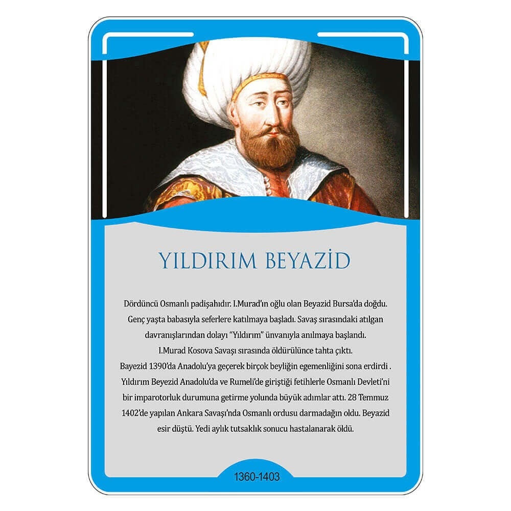 Türk Büyükleri - Yıldırım Bayezid Afişi