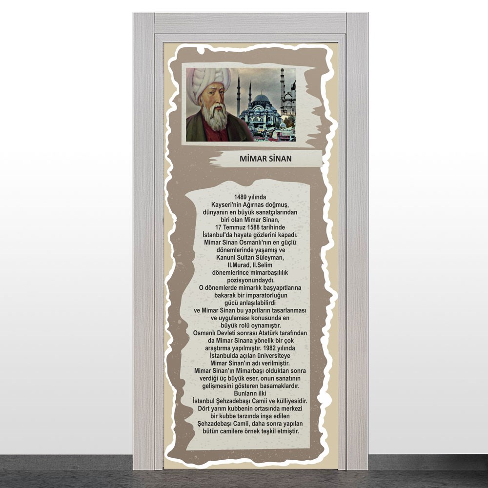 Türk Büyükleri Kapı Giydirme (Mimar Sinan)