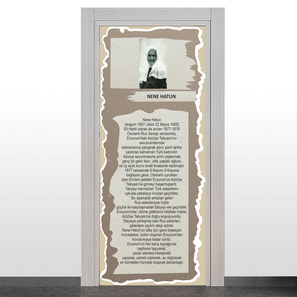 Türk Büyükleri Kapı Giydirme (Nene Hatun)