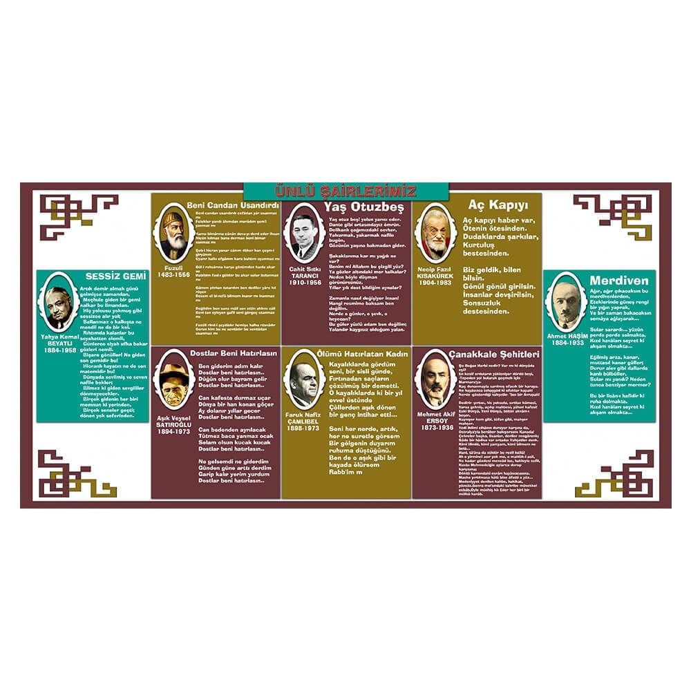 Ünlü Şairlerimiz Afişi