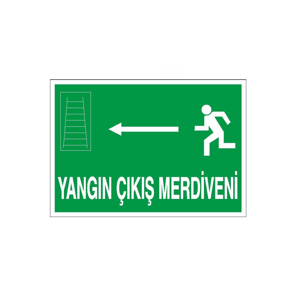 Yangın Çıkış Merdiveni Sol Ok
