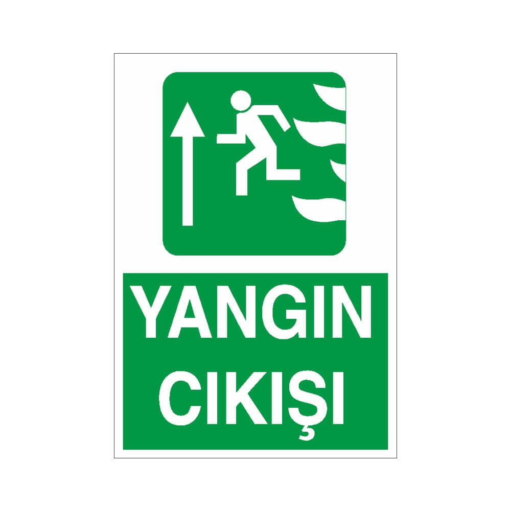 Yangın Çıkışı Yukarı Ok