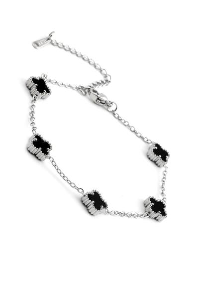 Patela Silver Pembe Yonca Kolye