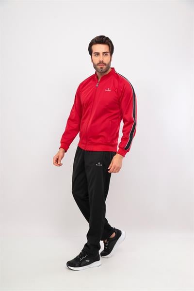 Erkek Kırmızı Kolej Yaka Rashell Eşofman Takım