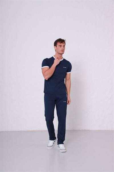 Erkek Royal Merserize Bisiklet Yaka Spor Takım