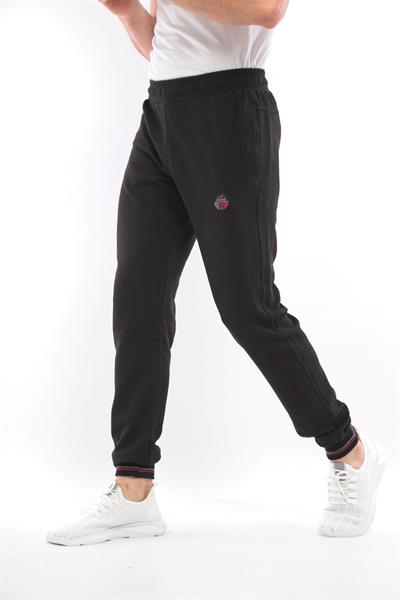 Erkek Siyah Waffle Eşofman Altı