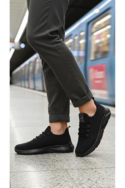 Günlük Bağcıklı Triko Fileli Erkek Spor Ayakkabı
