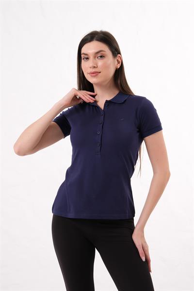Kadın Royal T-Shirt – Bisiklet Yaka Günlük Basic Tişört