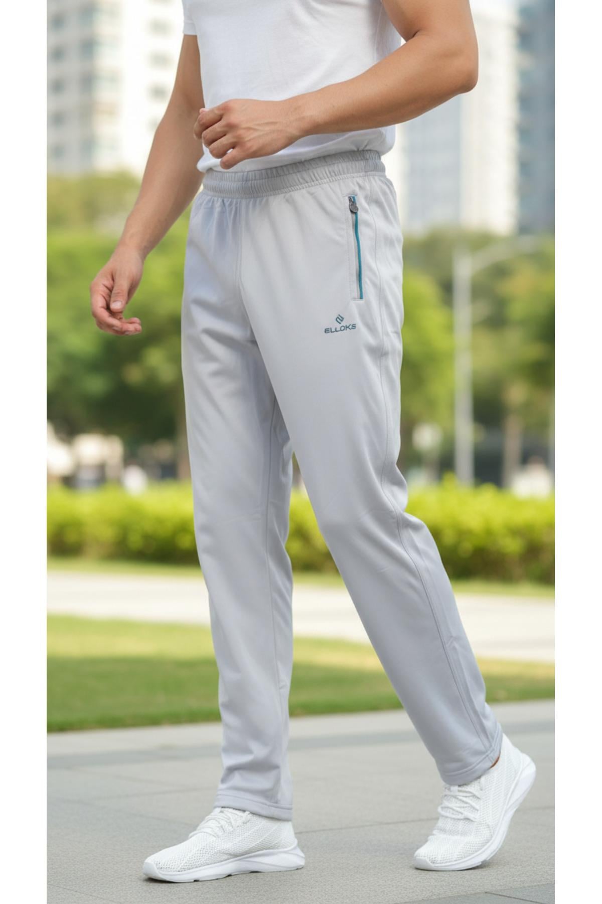 Men’s Light Grey Raschel Joggers