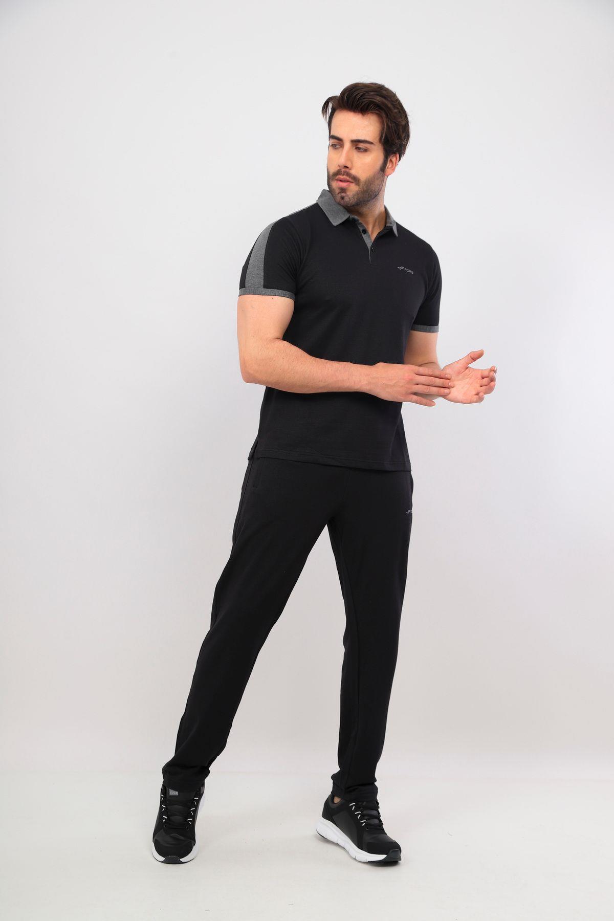 Men’s Charcoal Polo-Shirt Set